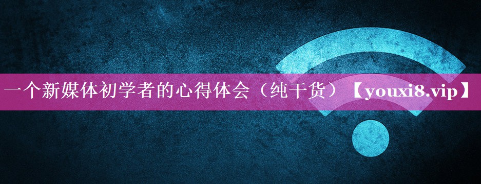 一个新媒体初学者的心得体会（纯干货）